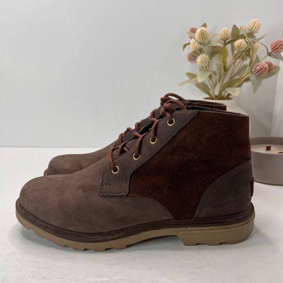 Sorel Carson Chukka Waterproof Boot Blackend Brown/Khaki NM4985-205 Men 10 - Picture 1 of 9